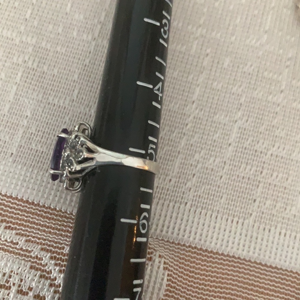 Amethyst Marquee Gemstone Statement Ring - image 6